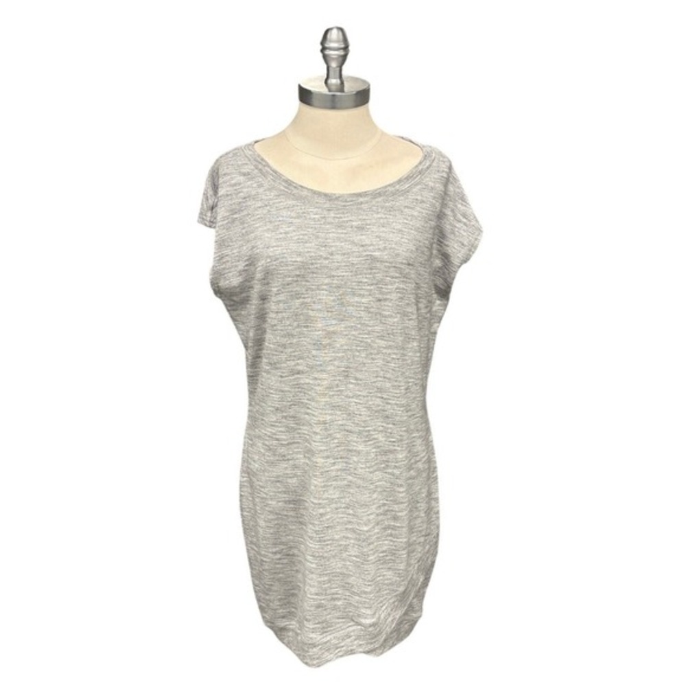 Athleta Tulip Hem Knit Dress Women Small Gray New Sleeveless Heathered